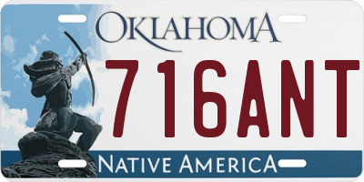 OK license plate 716ANT