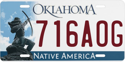 OK license plate 716AOG