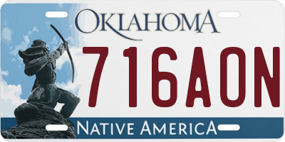 OK license plate 716AON