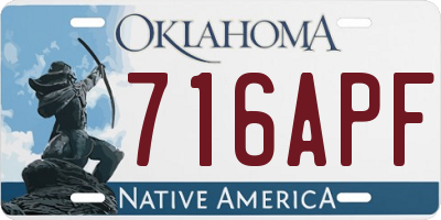 OK license plate 716APF