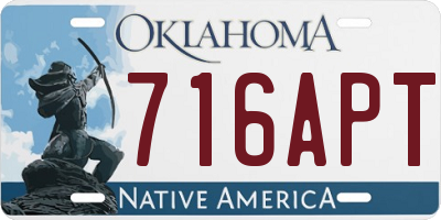 OK license plate 716APT