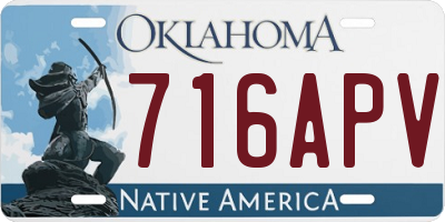 OK license plate 716APV