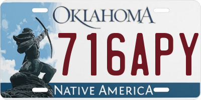 OK license plate 716APY