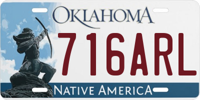 OK license plate 716ARL