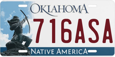 OK license plate 716ASA