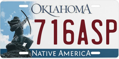 OK license plate 716ASP