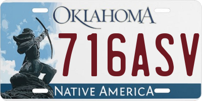 OK license plate 716ASV