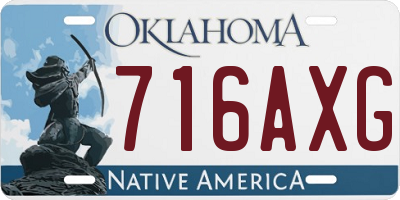 OK license plate 716AXG