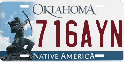 OK license plate 716AYN