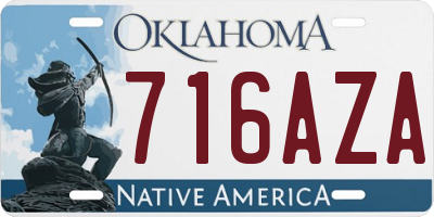 OK license plate 716AZA