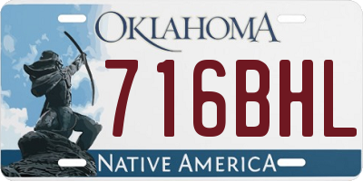 OK license plate 716BHL