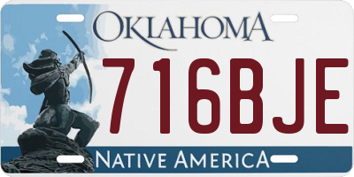 OK license plate 716BJE