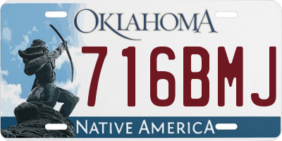 OK license plate 716BMJ