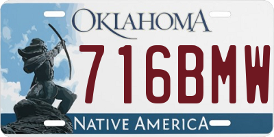 OK license plate 716BMW