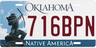 OK license plate 716BPN