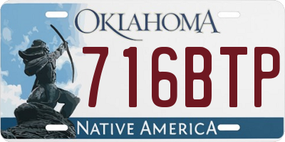 OK license plate 716BTP