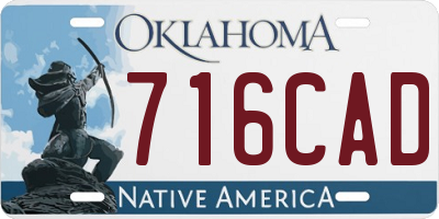 OK license plate 716CAD