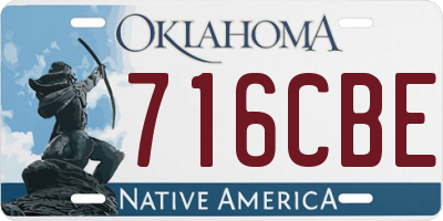OK license plate 716CBE