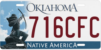 OK license plate 716CFC