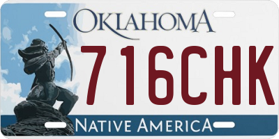 OK license plate 716CHK