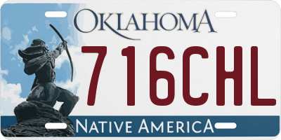 OK license plate 716CHL