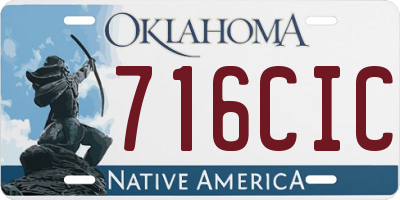 OK license plate 716CIC