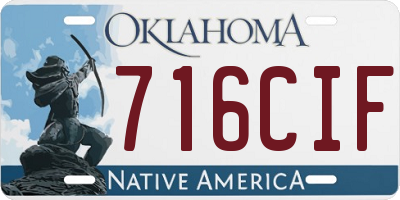 OK license plate 716CIF