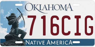 OK license plate 716CIG