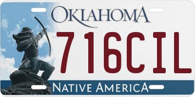 OK license plate 716CIL