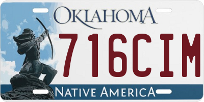 OK license plate 716CIM