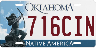 OK license plate 716CIN