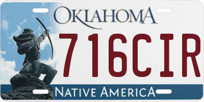 OK license plate 716CIR
