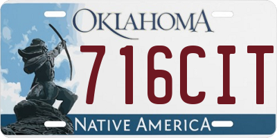 OK license plate 716CIT