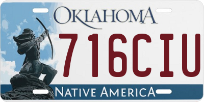 OK license plate 716CIU