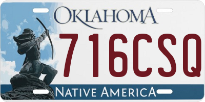 OK license plate 716CSQ