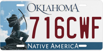 OK license plate 716CWF