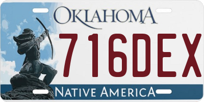 OK license plate 716DEX