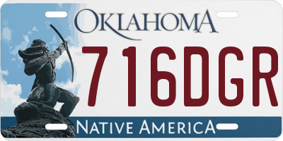 OK license plate 716DGR