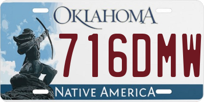 OK license plate 716DMW