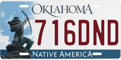 OK license plate 716DND