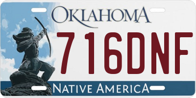 OK license plate 716DNF