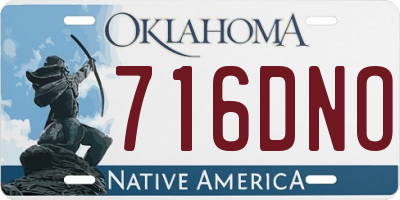 OK license plate 716DNO