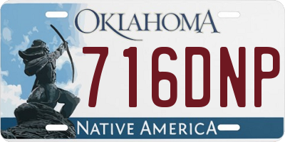 OK license plate 716DNP