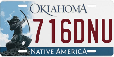 OK license plate 716DNU