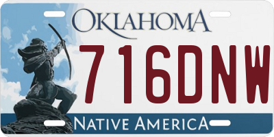 OK license plate 716DNW