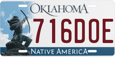 OK license plate 716DOE