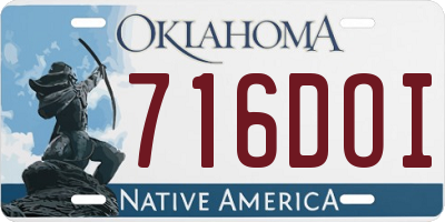 OK license plate 716DOI