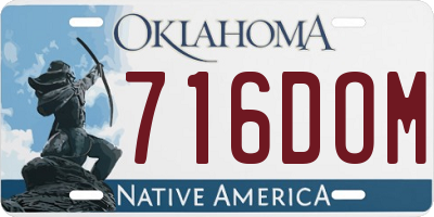 OK license plate 716DOM