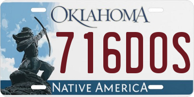 OK license plate 716DOS