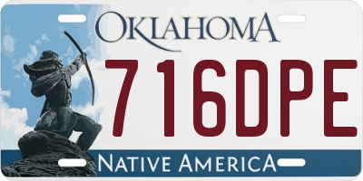 OK license plate 716DPE